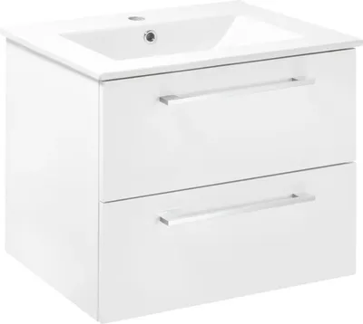 Productafbeelding van Stamar | Badmeubel, hoogglans, met keramisch wastafelblad, 50x40 cm