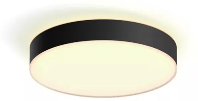 Produktbild von Philips Hue White ambience Enrave Deckenleuchte L schwarz + Dimmschalter, Intelligente Deckenbeleuchtung, Bluetooth/Zigbee, Schwarz, LED, Metall, Nicht austauschbare(s) Leuchtmittel