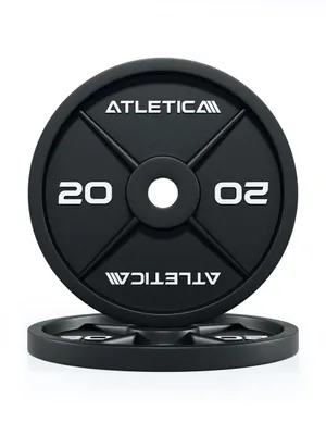 Produktbild von ATLETICA Iron Plates | 2 x 20kg | Paar | Gusseisen Hantelscheiben | Ø 50 mm | Rostresistente Lackierung