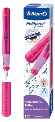 Produktbild von Pelikan 824866, Pink, Kartuschenfüllsystem, Blau, Edelstahl, Linkshändig, Box