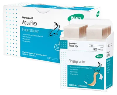 Produktbild von AquaFlex Fingerpflaster, 16 x 2,5 cm, 5 x 30 Stk