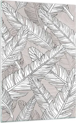 Produktbild von Bilder auf glas - Einteilig - Feder Grafiken - 70x100cm - Glasbilder - Wandbilder - Bilder - zum Aufhängen bereit - Wanddekoration aus Glas - Glas Bilder - Wandbild auf Glas - GPA70x100-3560