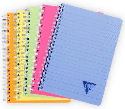 Produktbild von Clairefontaine 5x Notizheft DIN A5, 90 Blatt 90g liniert sortiert 328546C