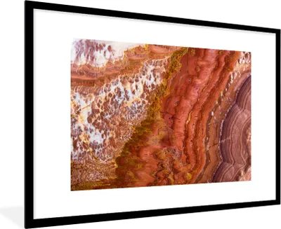 Produktbild von MuchoWow® MuchoWow® Gerahmtes Poster Marmor - Naturstein - Textur 90x60 cm - Poster mit zchwarzem Bilderrahmen - Wanddekoration - Fotos