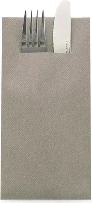 Produktbild von Sovie HORECA Besteckserviette Beige-Grey aus Linclass® Airlaid 40 x 40 cm, 1/8 Falz, 75 Stück