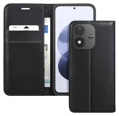 Obrázek produktu pro Zanaé, pouzdro s peněženkou pro Redmi Note 17, s funkcí stojánku, černé barvy