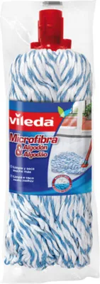 Obrázek produktu pro Vileda 4023103121461, Hlava mopu, Modrá, Červená, Bílá, Bavlna, Mikrovlákno
