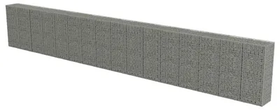 Produktbild von vidaXL Gabionenwand mit Abdeckung Verzinkter Stahl 900×50×150 cm