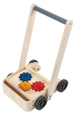 Produktbild von PlanToys- Lauflernwagen Zahnräder 38x11,5x57 cm - 9m+