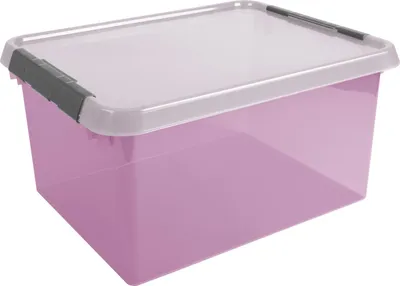 Produktbild von Sunware Aufbewahrungsbox mit Deckel Comfort Line 36 L rosa transparent