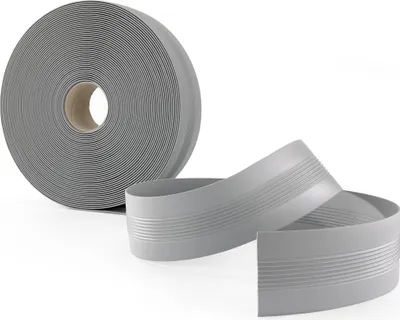 Produktbild von QUEST Antirutsch Übergangsprofil ohne Klebeband , PVC Übergangsleiste, Bodenprofil für Innenbereich, Flexibel, Flach, grau, 1 m