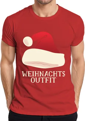 Produktbild von Weihnachtsoutfit Weihnachtsmütze - Weihnachten Weihnachtsgeschenk Christmas Herren T-Shirt, Rot, M