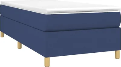 Produktbild von vidaXL Boxspringbettgestell Blau 90x200 cm Stoff