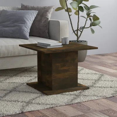 Produktbild von "Rabatt" Couchtisch modern - Wohnzimmertisch - Einfache Montage - Räuchereiche 55,5x55,5x40 cm Holzwerkstoff - Kaffeetisch CC21051