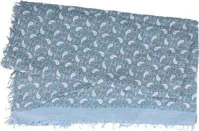 Leichter Sommerschal aus Bambus mit Paisley Muster von Hut-Breiter in blau