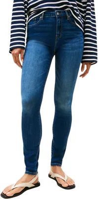 Productafbeelding van Tommy Hilfiger dames jeans, model Flo, wijde pijpen, hoge taille, blauw (Flo), maat 26W/32L