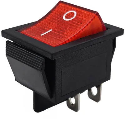 Produktbild von ProRide Wippschalter KCD4-202, 2-polig, 250 V/16 A, 30 x 22 mm, Rot