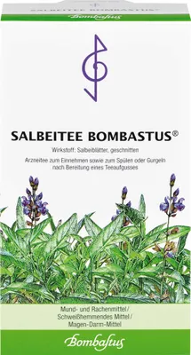 Produktbild von Bombastus Salbeitee zur Unterstützung der Magenfunktion und des Befindens bei vermehrter Schweißabsonderung, 60 g Tee