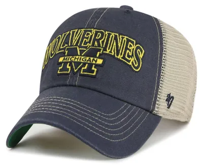 Zdjęcie produktu dla Czapka '47 Brand NCAA, model Tuscaloosa CLEANUP, drużyna Michigan Wolverines, kolor granatowy, styl vintage