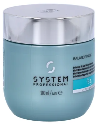 Produktbild von System Professional Balance Intense Scalp Nourishment 200ml, 200 ml, Empfindliches Haar, Feuchtigkeitsspendend, Nährend, Glättend, Weichmachend, Topf, Aqua/Water/Eau, Stearyl Alcohol, Behentrimonium Chloride, Cetyl Alcohol, Bis-Aminopropyl..., 1 Stück(e)