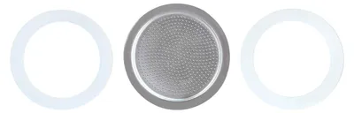Ersatzdichtungen & Filtersieb für Moka-Kanne, 10-12 Tassen