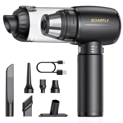 Mini-Staubsauger 25000 Pa, 4-in-1 Akku, Handstaubsauger für Auto & Zuhause