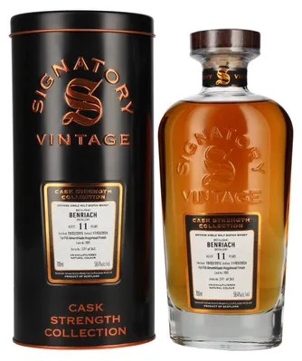 Produktbild von Signatory Vintage BENRIACH 11 Years Old 1st Fill Amontillado Cask Cask Strength #101 2015 58,4% Vol. 0,7l in Tinbox