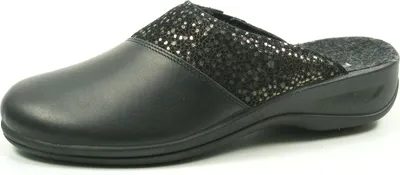 Produktbild von Rohde Verden 2412-90 Schuhe Damen Hausschuhe Pantoffeln Wechselfußbett Weite H , Größe:42 EU, Farbe:Schwarz
