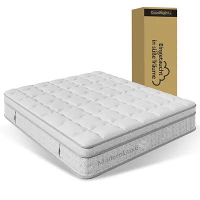 Produktbild von 7-Zonen Taschenfederkernmatratze 160x200 H3 25 cm Hybrid-Matratze Kaltschaum Tonnentaschenfederkern Druckentlastend Atmungsaktiv