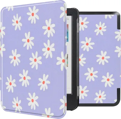 Productafbeelding van imoshion Design Slim Hard Case Bookcase voor de Kobo Clara Colour / BW - Flowers Distance