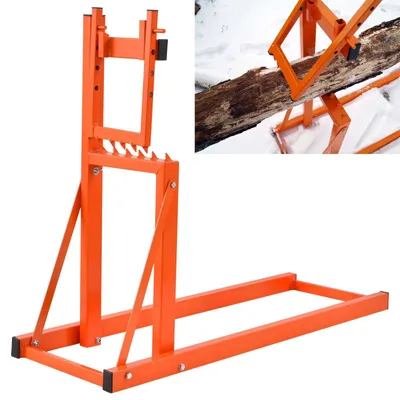 Zdjęcie produktu dla Stojak do cięcia drewna - składana konstrukcja do piły - wytrzymała konstrukcja metalowa - wysokowęglowa stal - nośność 150 kg - do cięcia drewna opałowego