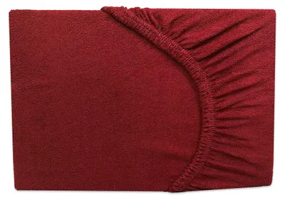 Produktbild von Frottee Spannbettlaken Bordeaux / Weinrot 90x200 cm - 100x200 cm