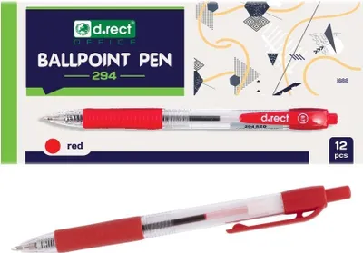 Produktbild von D.RECT Długopisy automatyczne czerwone 0.7 mm, 12 szt.