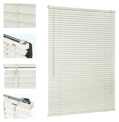 Produktbild von Klemmfix Jalousie für Fenster, 25mm Alu-Lamellen, inkl. Montagematerial, 160x220cm, weiße Farbe