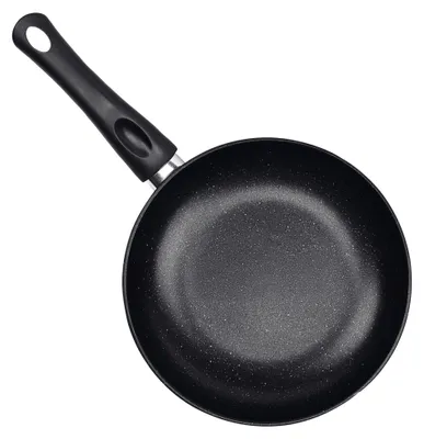 Immagine prodotto di Padella Acciaio al carbonio BRATMAXX | Ø 20 cm | Doppio rivestimento antiaderente | Per friggere, cuocere e stufare | Adatta a tutti i tipi di fornelli | Nera