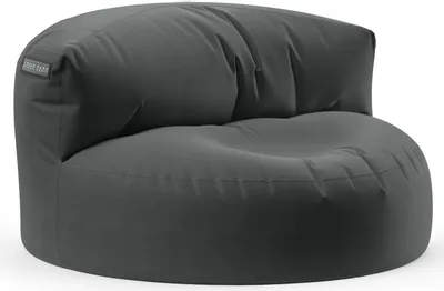 Produktbild von Green Bean® Sitzsack Sofa mit Füllmaterial - Lounge im Sitzsack-Design 90x50cm mit ergonomischer Rückenlehne & waschbarem Bezug - Indoor und Outdoor geeignet in Dunkelgrau