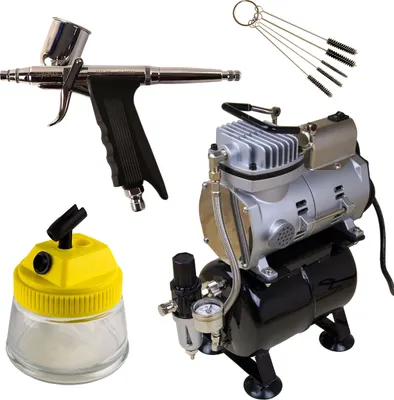 Produktbild von Sparmax Gp-35 Airbrush und TC-610H-n Kompressor - Modellbau - Airbrushset 08