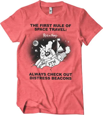 Immagine prodotto di Rick And Morty - Maglietta Distressed Beacons - Grande - RedHeather
