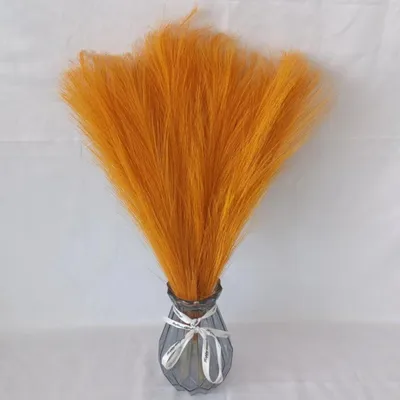Produktbild von Künstliches Pampasgras Deko 10 Stück 43-45cm Flauschig Goldfarben