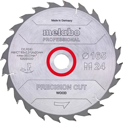 Produktbild von Metabo Sägeblatt precision cut wood - professional WZ 20°