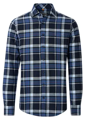 Produktbild von Redmond - Casual Fit - Herren Flanell Freizeithemd (262040112), Größe:3XL, Farbe:Blau(100)