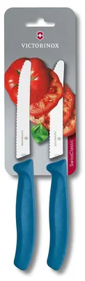 Produktbild von Victorinox Swiss Classic Tomaten-/Tischmesser – 2 Stück – gezahnte Klinge 11 cm