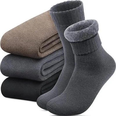 Produktbild von Thermosocken Herren, Dicke Warme Socken Herren, Winter Atmungsaktives Thermo Socken Männer Wintersocken Outdoor