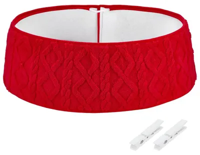 Weihnachtsbaum-Rock, klappbar, 72 cm, rot, für künstliche Bäume