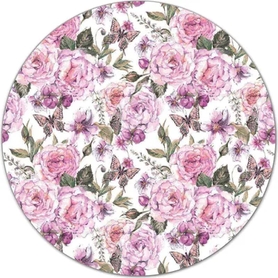 Produktbild von Glas-Herdabdeckplatte Glaskeramikkochfeld-Abdeckung Schneideplatten - 40 cm - Rosen Schmetterling