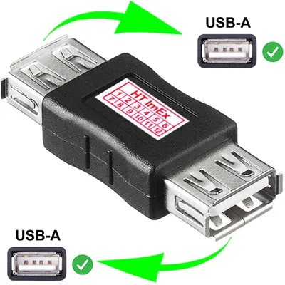 Produktbild von 2.0 USB Adapter Kabel Verbinder Doppelkupplung Buchse A weiblich auf A weiblich