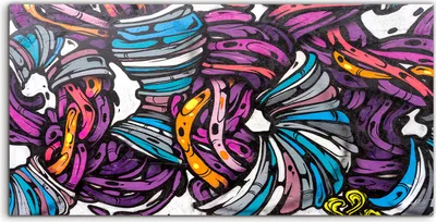 Produktbild von Coloray Acrylbild 100x50  Wandbild Acrylbilder Foto Straßenkunst Graffiti Stil
