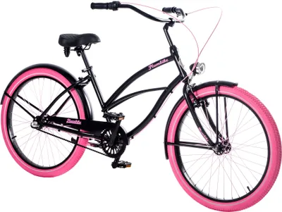 Produktbild von Plumbike La Donna Stadtfahrrad Damen 26" 3-Gang - Mattschwarz