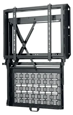Productafbeelding van B-TECH BT7885 - Bevestigingsset (wandmontage) - voor flatscreen - met uitschuifbare AV-opbergruimte - afsluitbaar - zwart - Geschikt voor schermen van 124,5-218,4 cm (49"-86")