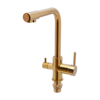 Obrázek produktu pro 3cestná kuchyňská baterie na pitnou vodu Vodovodní baterie s vodním filtrem Gold